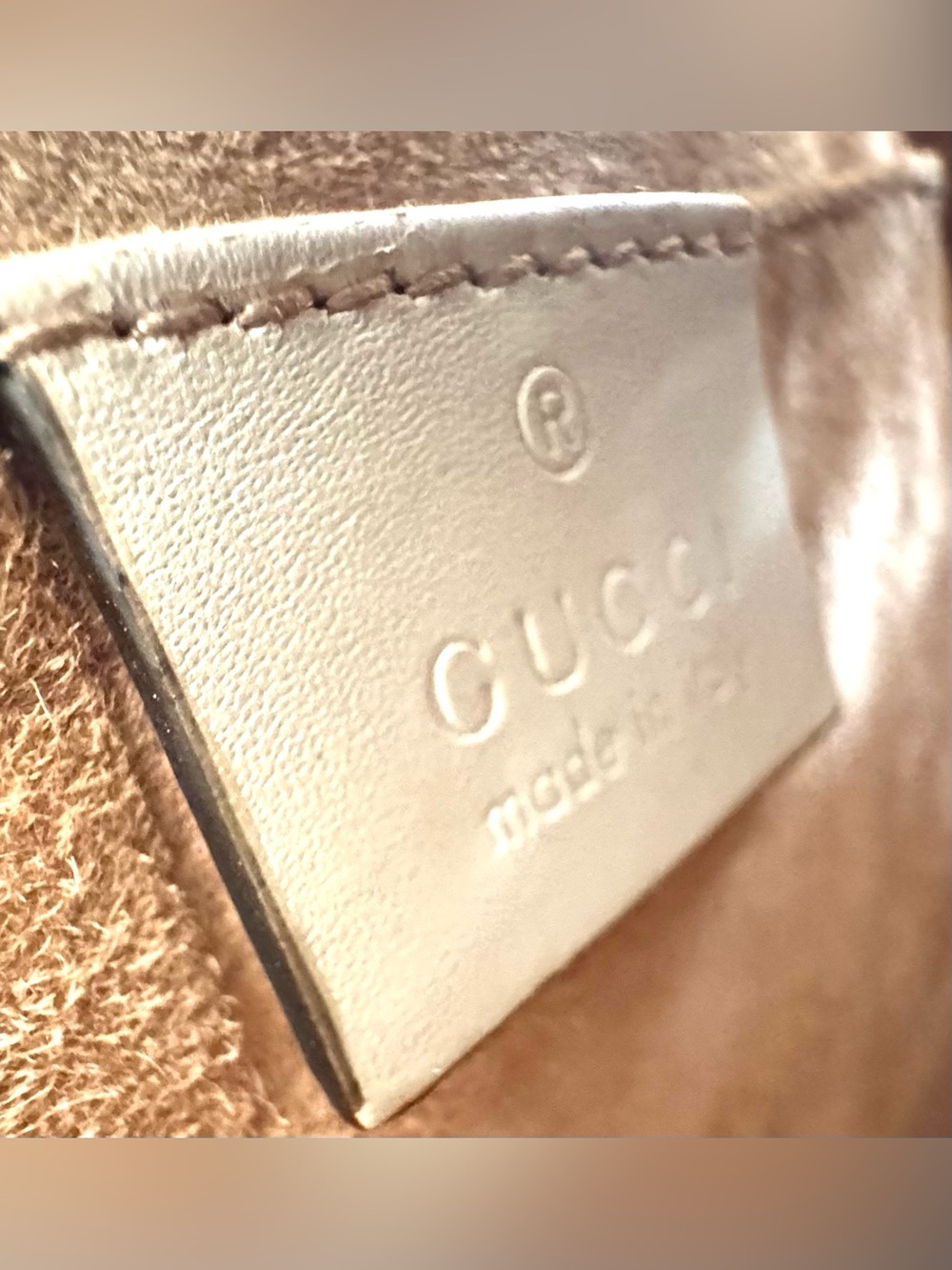 GUCCI Sylvie Mini White Leather Top Handle Crossbody Shoulder Bag - Picture 11 of 13